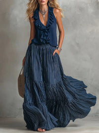 Zayera Elegant Ruffled Dress