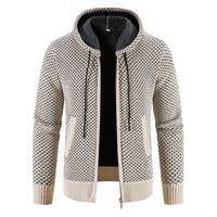 Oliver | Textured Zip-Up Hooded Cardigan for Men