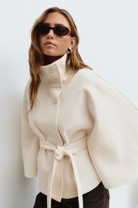 Addison | Women's Elegant Belted Cape Coat