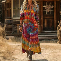 Sunset Tie-Dye Maxi Dress