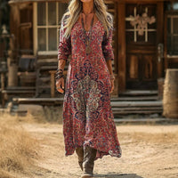 The Crimson Tapestry Dress