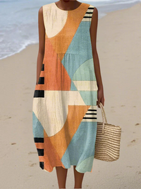 Iris Prism Geometric Midi Dress
