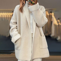 Zelina | Elegant Cashmere Cardigan with Front Pockets