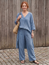 Loose Tunic Wide Leg Pant Set