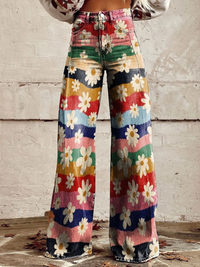Leon Floral Embroidered Elegant Trousers