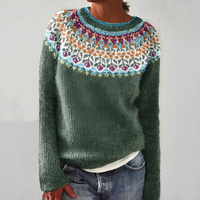 Fiona | Garden Pattern Knit Sweater for Women