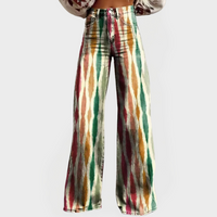 Stylish Patterned Wide Leg Pants