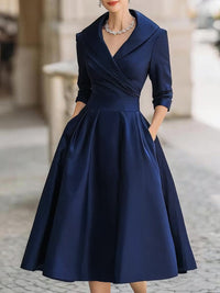 Maya™ | Midi Satin Dress