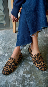 Bold Leopard Print Loafers