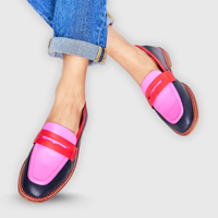 Chic Two-Tone Flat Loafers