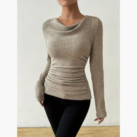 Nell | Women's Ribbed Boat-Neck Knit Sweater