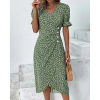 Elegant Wrap Midi Dress