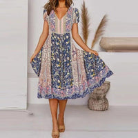Indira - Boho Printed Dress