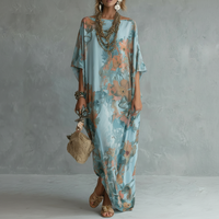 Uria Stylish Relaxed Floral Kaftan Dress