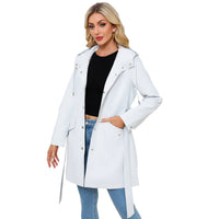 Nina | Hooded Belted Trench Coat for Women
