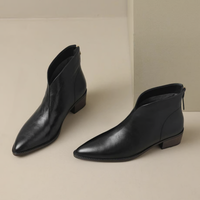 Elara | Women's Ankle Boots with Sleek Pointed Toe & Low Block Heel