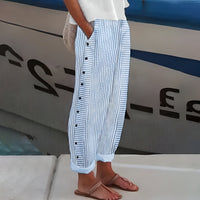 Tropical Edge Dagny | Stylish Summer Striped Pants Seaside Collection