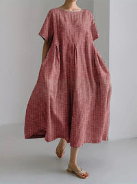 Floral Summer Maxi Dress - Brown