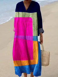 Jean Vibrant Pop Color Women Dress