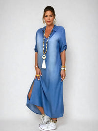 Chic Denim Maxi Dress