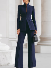 Isabella | Women's Tailored Blazer &amp; Flared Trousers Set