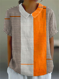 Lena Colour Block Striped Shirt