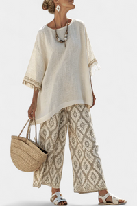 Michelle | Sophisticated Top & Casual Pants Set