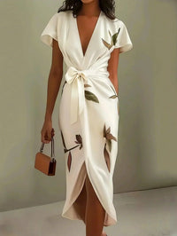 Golden Shore Inaya | Elegant Wrap Dress Tropical Outfit