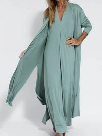 Slit Plus Size Sleeveless V-Neck Maxi Dress