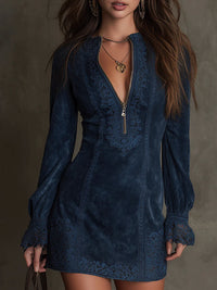 Golden Shore Debbie | Suede Mini Dress Holiday Look