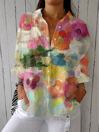 Elara | Watercolor Dreams Blouse – Resort Collection