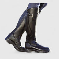 Amy | Classic Knee High Buckle Black Boots