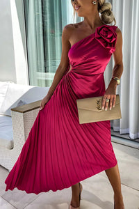 Lagoon Mood Eya™ | Elegant Floral One-Shoulder Maxi Dress Beach Outfit