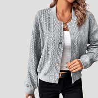 Paloma | Elegant Cable-Knit Button-Front Cardigan