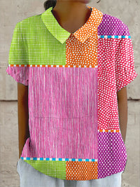 Zoe Bohemian Patchwork Style Shirt