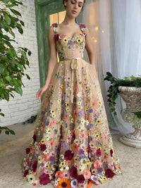 Top Rated Kaia Summer Maxi Dress with Flowers Abstract Print Wardrobe Essential