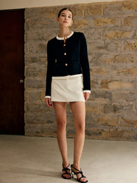 Brooke | Elegant Knit Cardigan with Contrasting Trim