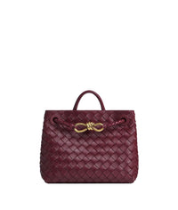 Woven Leather Top-Handle Bag