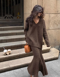 Benedetta | Knit Sweater and Skirt Set for Women