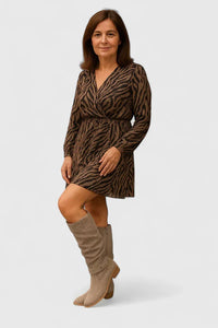 Georgia | Vintage Knee-High Boots with Low Block Heel