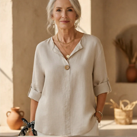 Luna - Casual V-Neck Blouse – Coastal Edit