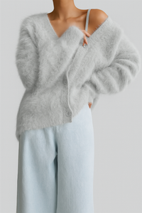 Elara | Women's Relaxed Cardigan with V-Neck & Button Front