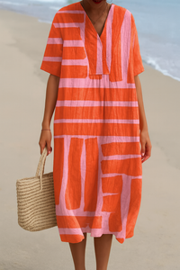 Klara - Printed Summer Breeze Dress – Warm Weather Drop