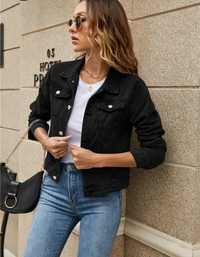 Sophia | Classic Cropped Denim Jacket