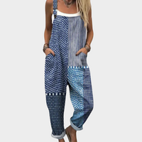 Blue Casual Relaxed Jumpsuit