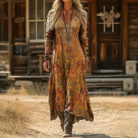 Wildflower Paisley V-Neck Dress