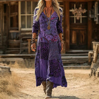 Mystic Violet Patchwork Dress