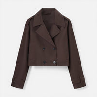 Sophie | Double-Breasted Cropped Trench Jacket