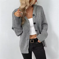 Freja | Rib-Knit Cardigan with Button Closure and Relaxed Fit