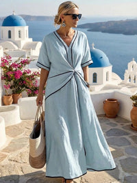 Yalina Figure Flattering Wrap Dress